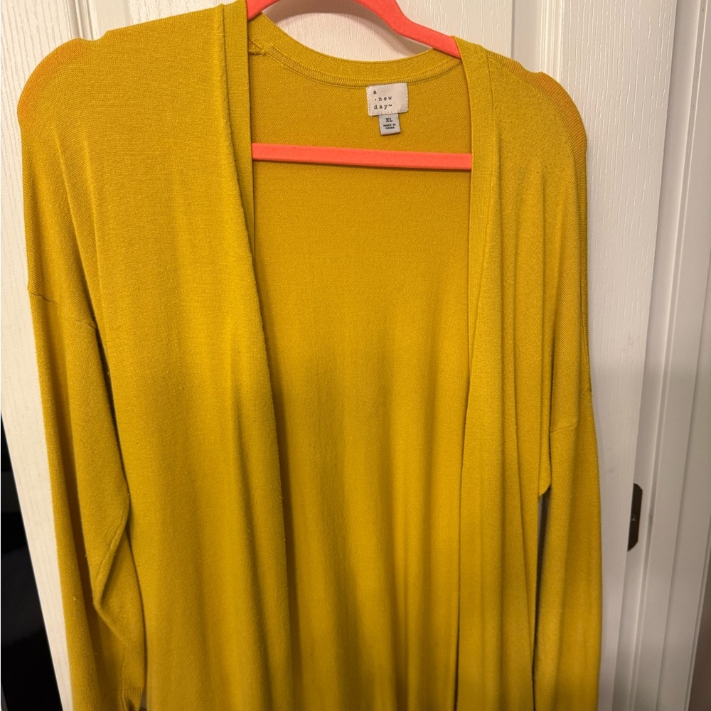 a new day Mustard Cardigan